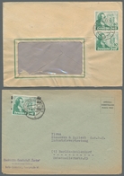 Berlin: 1949, "10 Pfg. Goethe", Zwei Portorichtig Frankierte Belege, EF Als Ortsbrief Und Senkr. Paa - Covers & Documents