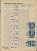 Berlin: 30 Pf. Glocke 3 St. Auf Seite Eines Einlieferungsbuches Von Berlin SW 61 Vom 20./21.5.52 Sel - Briefe U. Dokumente