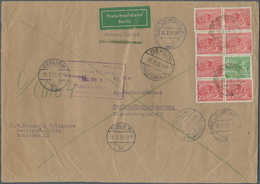 Berlin - Postschnelldienst: 10 U. 7 Mal 20 Pf. Bauten Zusammen Auf Postschnelldienstbf. 2. Gewichtss - Briefe U. Dokumente