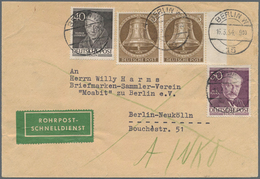 Berlin - Postschnelldienst: 30 U. 40 Pf. Männer I Mit Paar 5 Pf. Glocke Mitte Zusammen Auf Postschne - Cartas & Documentos