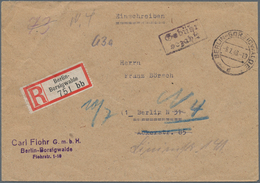 Berlin - Besonderheiten: Fa Orts-R-Bf. Mit Geb. Bez. Ra2 Ab Berlin-Borsigwalde Vom 8.7.48 Nach Berli - Other & Unclassified