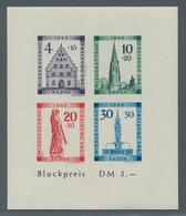 Französische Zone - Baden: 1949, "Freiburg"-Blockpaar Sowie "Rotes-Kreuz"-Blocks Aller Drei Gebiete - Otros & Sin Clasificación