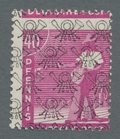 Bizone: 1948 - Netzaufdruck Auf 40 Pfennig Arbeiter, Zwei Senkrecht Verzähnte Werte Postfrisch; Ein - Sonstige & Ohne Zuordnung