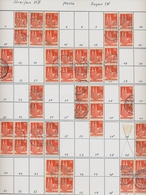 Bizone: 1948, Bauten 25 Pfennig Orangerot Enggezähnt In Type IV. 36 Senkrechte Gestempelte Paare, 4 - Sonstige & Ohne Zuordnung