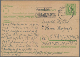 Bizone - Ganzsachen: 1946. Postkarte 5 Pf AM-Post Im Ortsverkehr Mit Maschinenstempel "Braunschweig - Autres & Non Classés