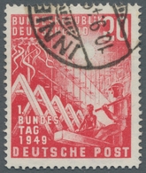 Bundesrepublik Deutschland: 1949, "Bundestag" 20 Pfennig Mit Plattenfehler Kleines "i" In Bundesrepu - Usados