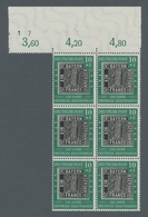 Bundesrepublik Deutschland: 1949 100 Jahre Deutsche Briefmarke Kplt. Satz Als Postfrischer Oberrand - Used Stamps