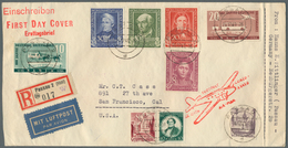 Bundesrepublik Deutschland: 1949. Lp-R-Brief Mit Kpl. Satz "Helfer I" Und Weiterer Frankatur (Franz. - Used Stamps