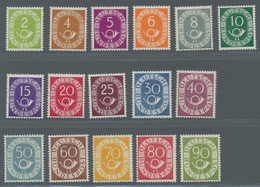 Bundesrepublik Deutschland: 1951, Posthornsatz Postfrisch Mit Attest Schlegel "echt, Winzige Zahnver - Used Stamps