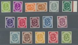 Bundesrepublik Deutschland: 1951, Posthornsatz 16 Werte Komplett In Tadellos Postfrischer Erhaltung - Usados