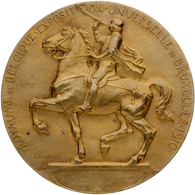 Medaillen Alle Welt: BELGIEN; 1910 Weltausstellung, Größere Bronzemedaille (ca. 70mm Durchmesser) Mi - Non Classés