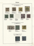 Baden - Marken Und Briefe: 1851/1868, Saubere, Meist Gestempelte Sammlung Von 53 Marken Sowie Sechs - Otros & Sin Clasificación