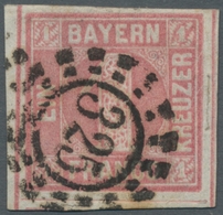 Bayern - Marken Und Briefe: 1850-1868 Schönes, Kleines Lot Kreuzerausgaben, Dabei Sauber Gestempelte - Other & Unclassified