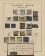 Braunschweig - Marken Und Briefe: 1852/1864, Gestempelte Sammlung Von 21 Werten Auf Schaubek-Vordruc - Braunschweig