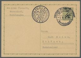 Dt. Besetzung II WK - Böhmen Und Mähren: 1938, Sudetenland, Partie Briefe U. Karten Plus 2 Vordersei - Occupation 1938-45