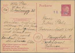 Dt. Besetzung II WK - Böhmen Und Mähren - Zulassungsmarke (Theresienstadt-Marke): 1942/1945 (ca.), K - Occupazione 1938 – 45