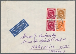 Bundesrepublik - Zusammendrucke: 1951-1953, Partie Von 7 Belegen Mit Zusammendrucken Der Posthornser - Se-Tenant
