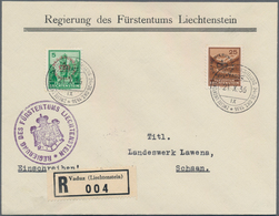 Liechtenstein - Dienstmarken: 1921/45 13 Belege Der Dienstpost Meist Der Regierung Incl. Einem Brief - Dienstmarken