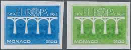 Monaco: 1984, 25 Years Of CEPT Complete Set Of Two In A Lot With 31 IMPERFORATE Sets Mostly In Large - Ungebraucht