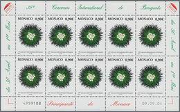 Monaco: 2004, 0.90 € Flowers/Bouquet, 770 Complete Sheets With 7.700 Stamps Mint Never Hinged. Miche - Ungebraucht
