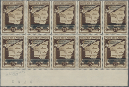 San Marino: 1943, Downfall Of Facism UNISSUED Airmail Stamp 75c. Dark Brown With DOUBLE OVERPRINT ‚2 - Sonstige & Ohne Zuordnung