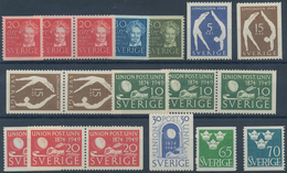 Schweden: 1949, Complete Year Sets Per 200 MNH, Michel 2940,- € - Lettres & Documents