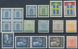 Schweden: 1955, Year Sets Per 100 (without 25 Ö. Three-sided Perforation, Mi.no. 402 Dl/Dr) MNH, Mi. - Covers & Documents