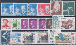 Schweden: 1980, Year Sets Without The Definitive Michel No. 1105 And The Souvenir Sheet MNH Per 125 - Lettres & Documents