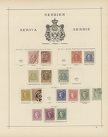 Serbien: 1869/1920, Used And Mint Collection Of Apprx. 120 Stamps On Album Pages, Slightly Varied Co - Serbia