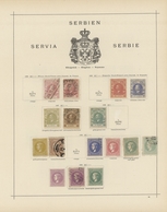 Serbien: 1869/1920, Used And Mint Collection Of Apprx. 120 Stamps On Album Pages, Slightly Varied Co - Serbie