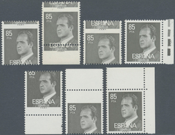 Spanien: 1981, King Juan Carlos I. 85pta. Grey In A Lot With About 300 Stamps All With ERRORS In Pri - Sonstige & Ohne Zuordnung