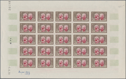 Algerien: 1950/1953, IMPERFORATE COLOUR PROOFS, MNH Assortment Of Five Complete Sheets (=123 Proofs) - Unused Stamps