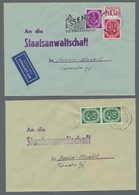 Thematik: Firmenlochung / Perfins: 1951-1954, Partie Mit 4 Belegen Der Posthornserie Von Bund, Darun - Sin Clasificación
