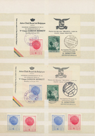 Ballonpost: 1937/1951, Belgium Ballon Stamps, A Neat Collection Incl. 1937 And 1939 Gordon Bennet, 1 - Airships