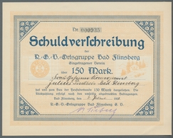 Alte Aktien / Wertpapiere: 1922, Schuldverschreibung über 150,- Mark Der "R.G.V.-Ortsgruppe Bad Flin - Other & Unclassified