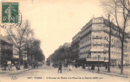75014-PARIS-L'AVENUE DU MAINE A LA PLACE DE LA MAIRIE - Arrondissement: 14