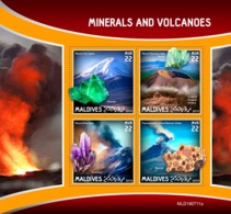 Maldives. 2019 Minerals And Volcanoes.  (0711a)  OFFICIAL ISSUE - Volcanos