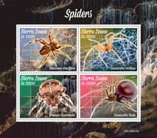 Sierra Leone. 2019 Spiders.  (0818a)  OFFICIAL ISSUE - Arañas