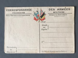 WWI - CPFM Illustrée CARTE DU FRONT + Carte D'europe - (B2298) - 1. Weltkrieg 1914-1918