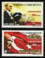 2003 TURKEY 80TH YEAR OF TURKISH REPUBLIC MNH ** - Nuevos