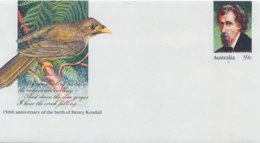 AUSTRALIA - Busta Intero Postale - POETRY HENRY KENDALL - BELLBIRD ( MANORINA MELANOPHRYS ) - Moineaux