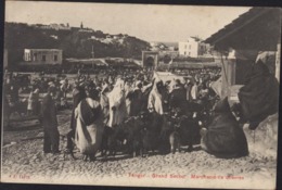 CPA Maroc Tanger Grand Socco Marchand De Chèvres A Benzaquen éditeur Tanger - Tanger