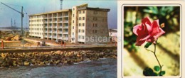 Neftyanye Kamni - Neft Daslari - Apartment Building - Flowers - 1975 - Azerbaijan USSR - Unused - Azerbaiyan