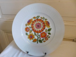 Plat De Service Rond Porcelaine Seltmann Weiden  Bavaria  Seventies Orange - Seltmann-Weiden (DEU)