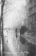92-ASNIERES- INONDATION 1910 GRANDE RUE -CARTE-PHOTO- - Asnieres Sur Seine