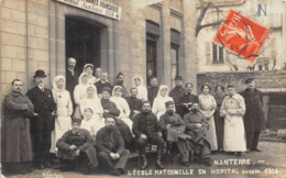 92-NANTERRE-CARTE-PHOTO- L'ECOLE MATERNELLE EN HOPITAL GEURRE 1914 - Nanterre