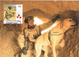 34324. Tarjeta Maxima  CANBERRA (Australia) 2015. World War II. Australian Military , Dog Detection Explosive, Perro - Militaria