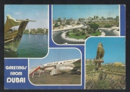 United Arab Emirates Dubai 4 Scene Gulf Airline Park Seaside Picture Postcard U A E View Card - Dubai
