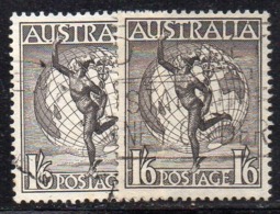 Y1703 - AUSTRALIA , Posta Aerea  Yvert N. 7+8 Con E Senza Fil VI  Usato  (2380A) - Oblitérés