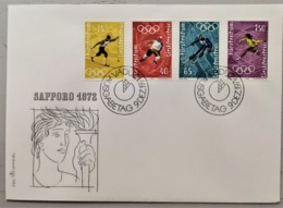 1971 FDC Olympische Winterspiele Sapporo MiNr: 551-554 - Ohne Zuordnung